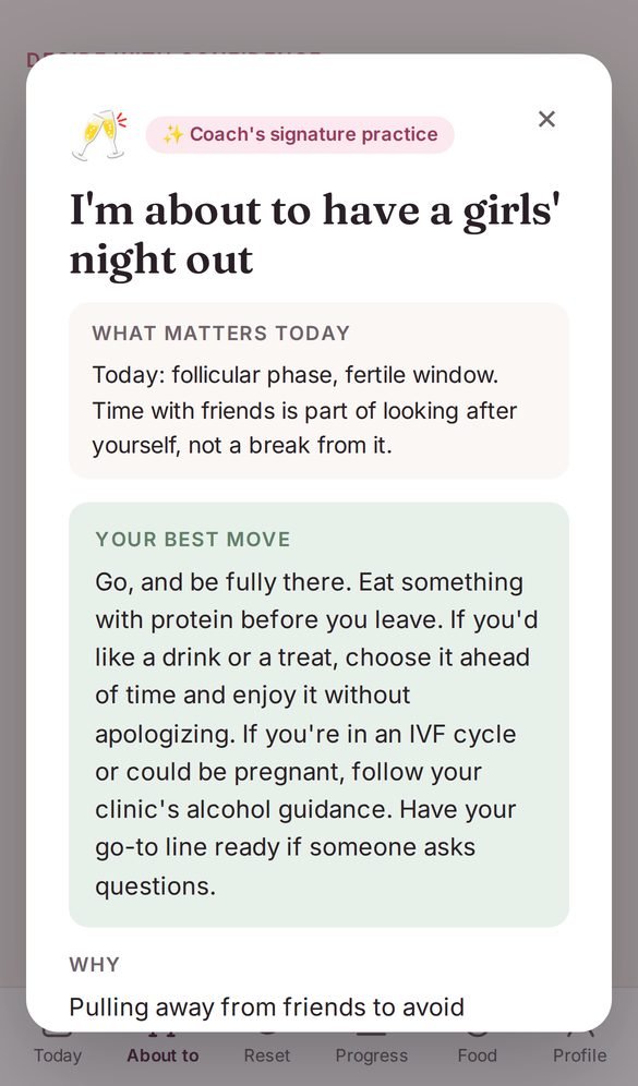 An I'm about to card for a girls' night out